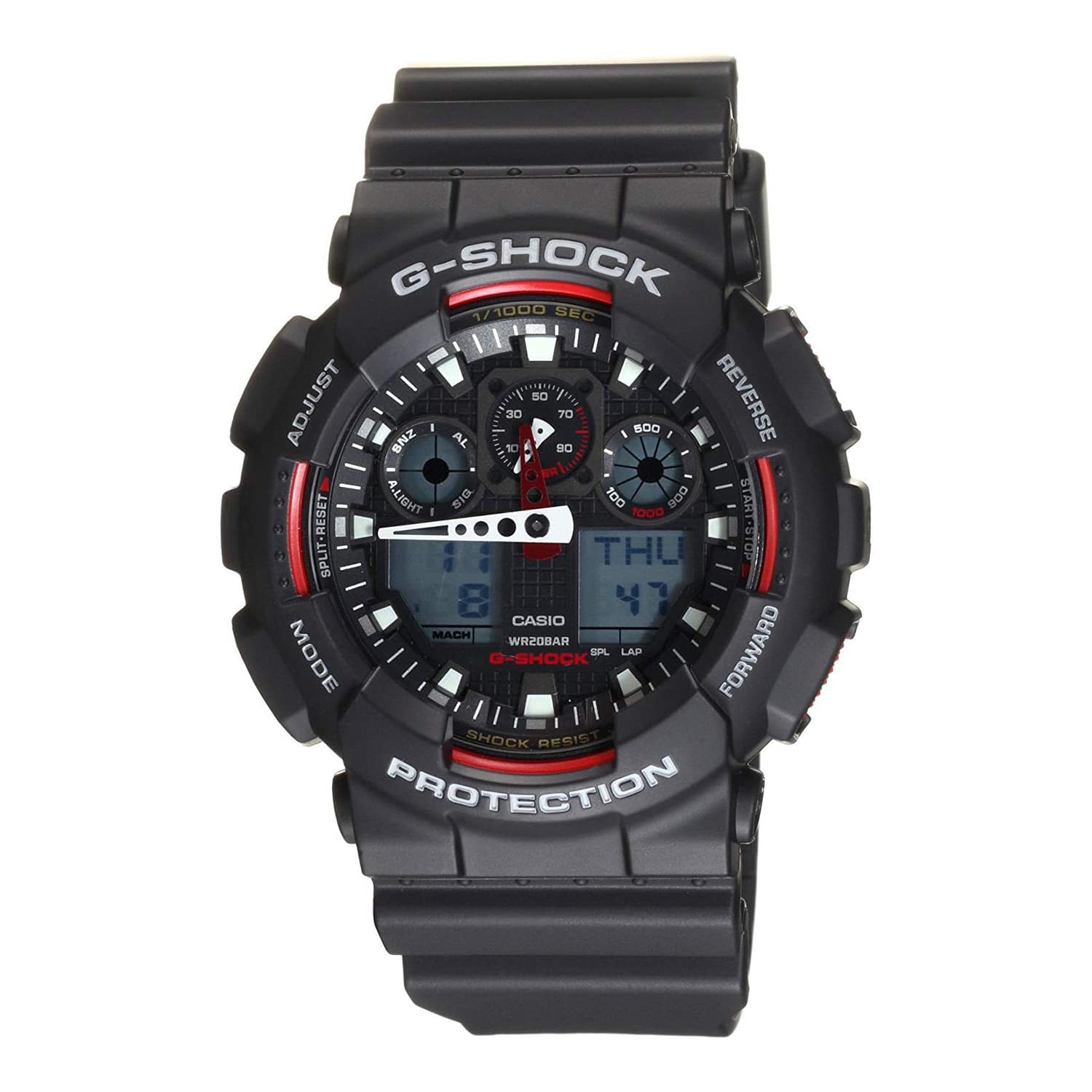 ga-100-1a4dr-01-min ساعت مردانه کاسیو مدل GA-100-1A4DR